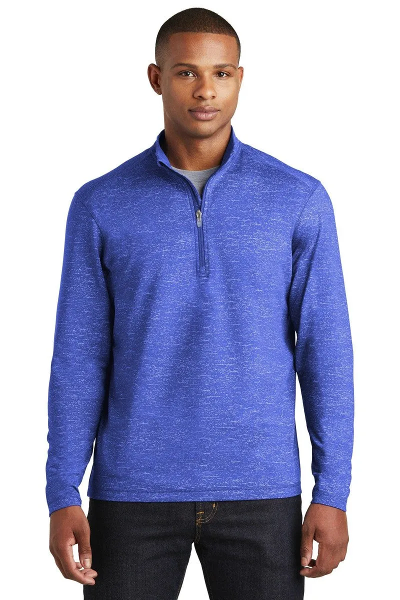 Sport-Tek ST855: Sport-Wick Stretch Reflective Heather 1/2-Zip Pullover