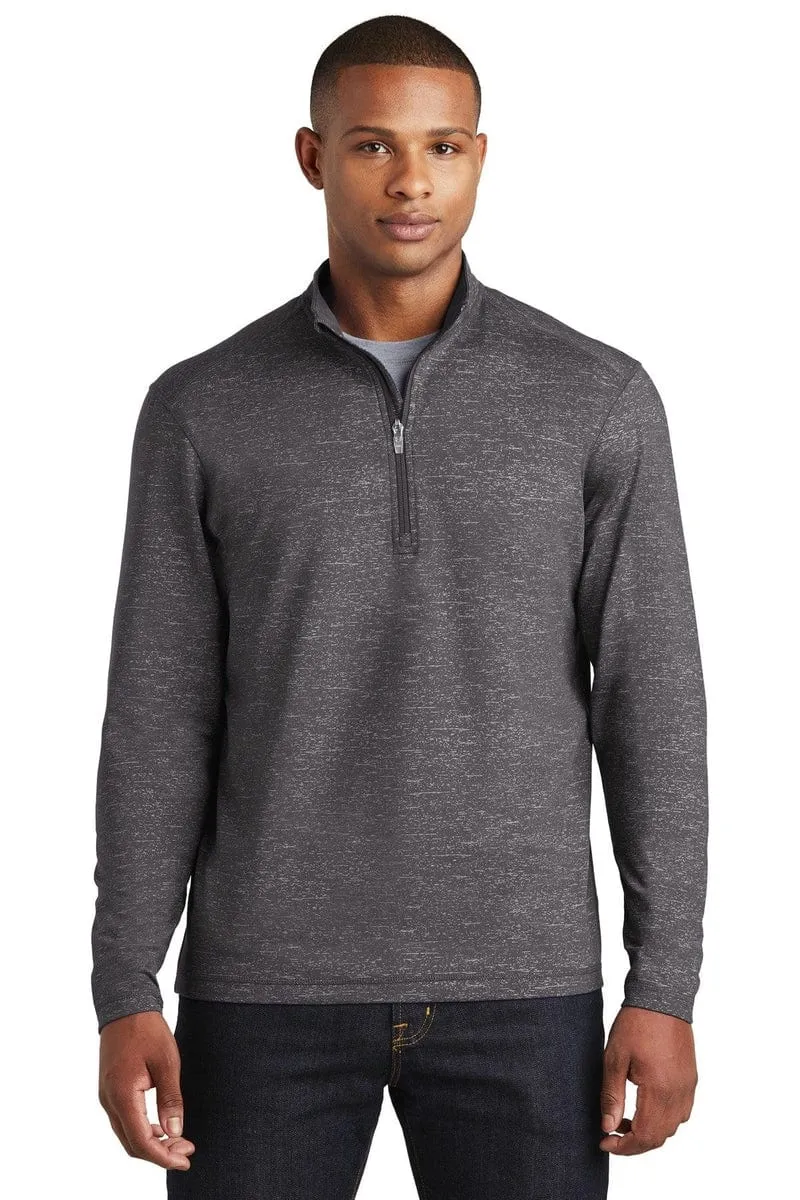 Sport-Tek ST855: Sport-Wick Stretch Reflective Heather 1/2-Zip Pullover