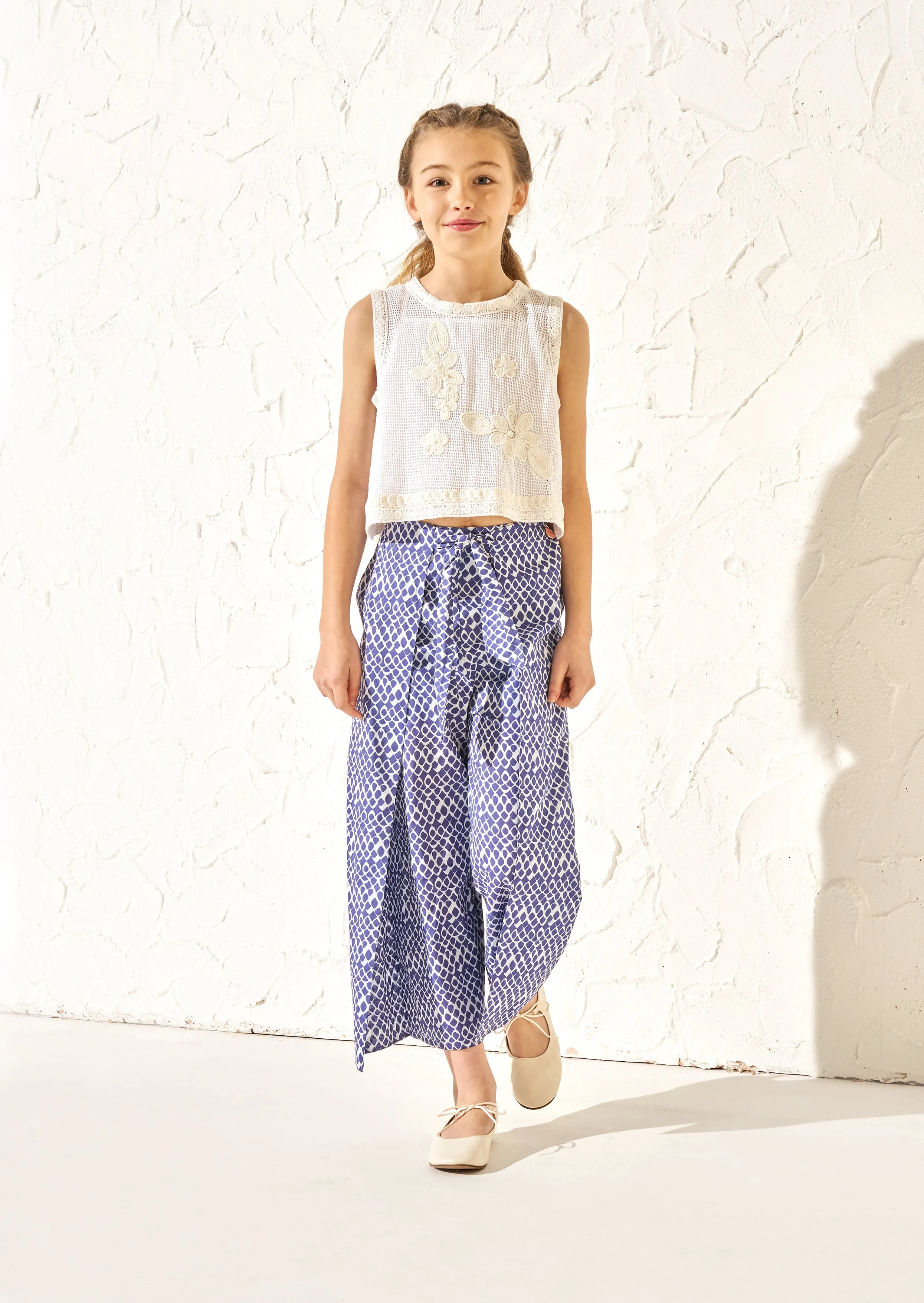 Stella Blue Print Wrap Trousers