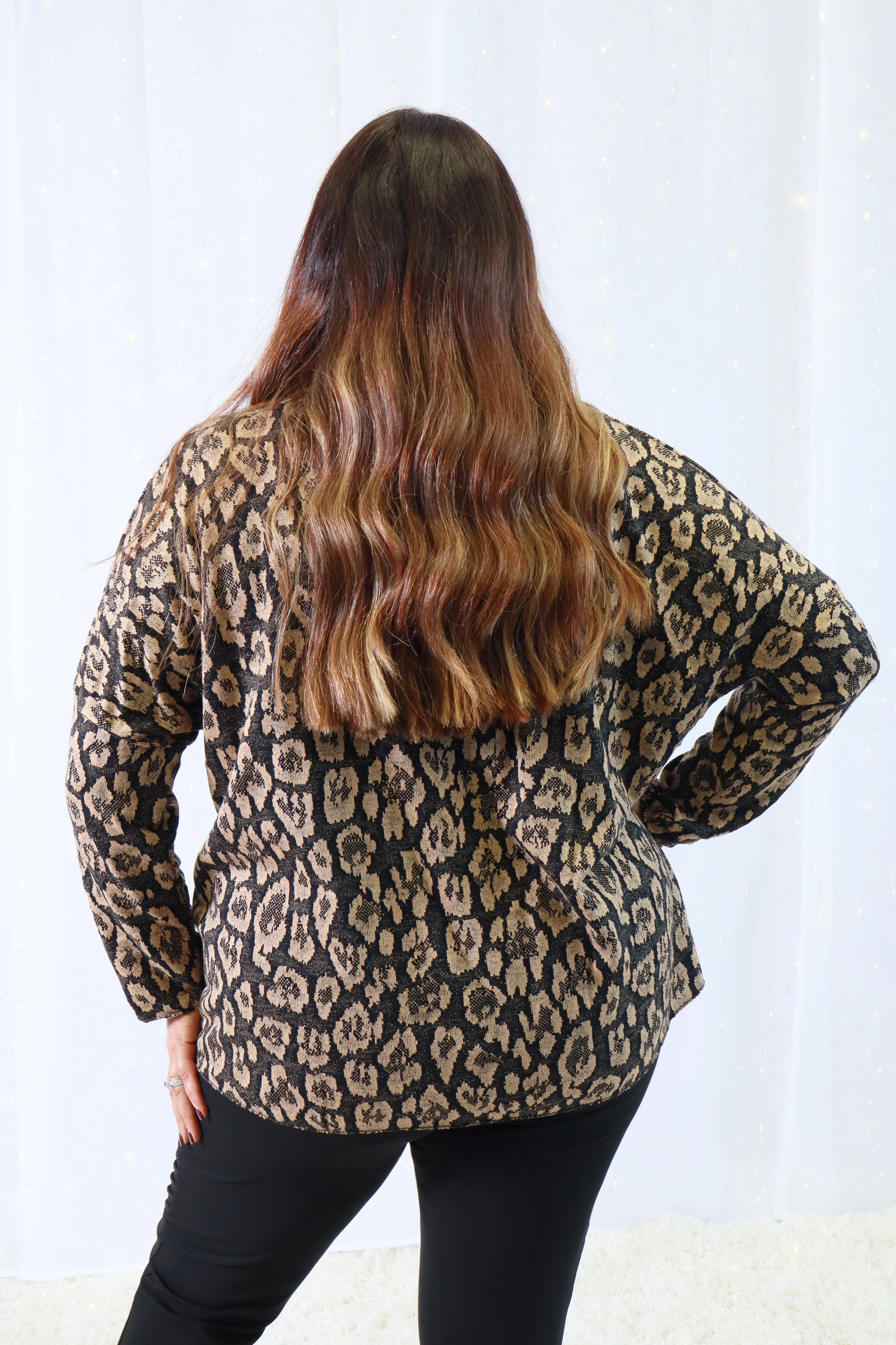 Tanya Leopard Print Top in Beige