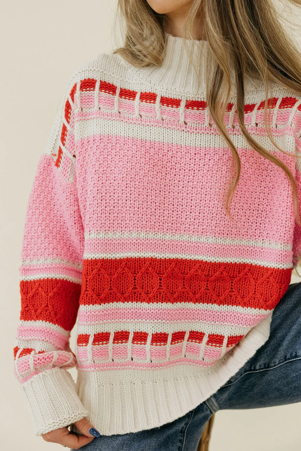 Taylee Sweater-Pink Multi