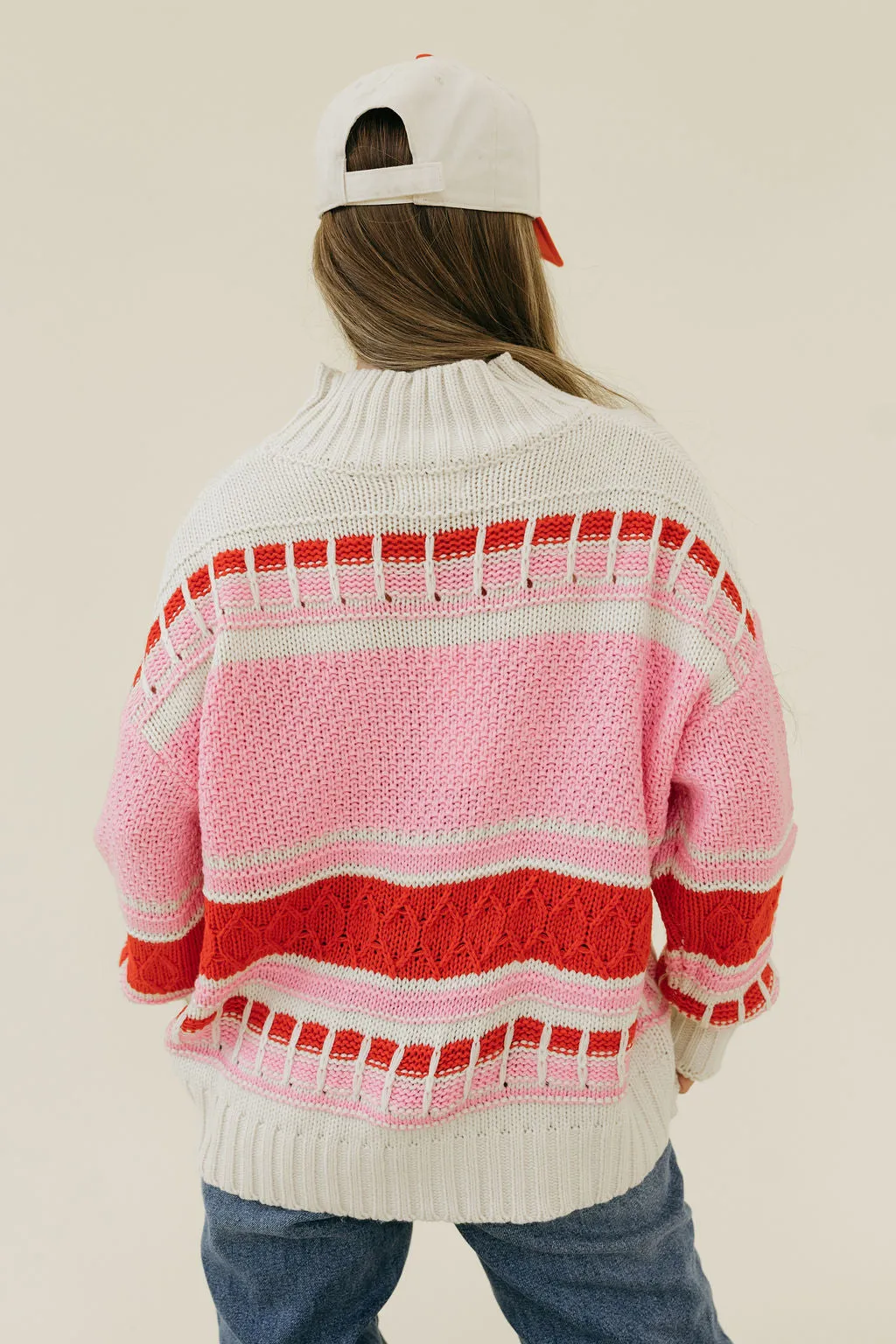 Taylee Sweater-Pink Multi