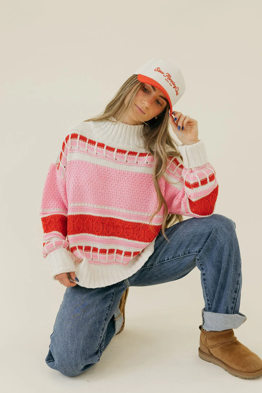 Taylee Sweater-Pink Multi