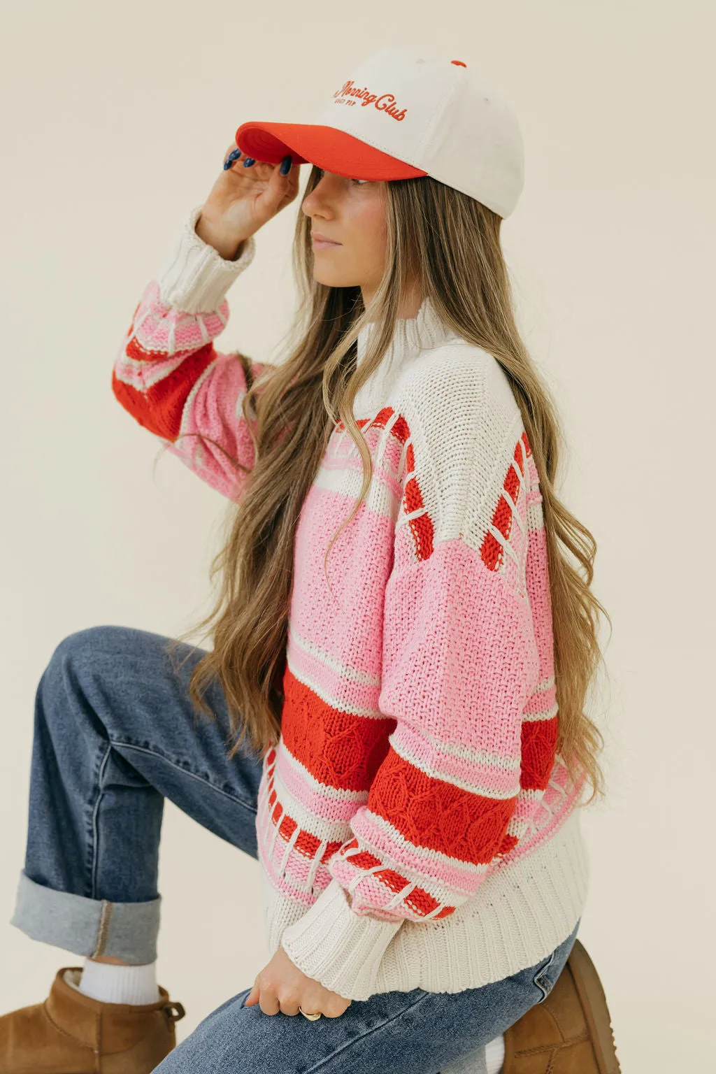 Taylee Sweater-Pink Multi