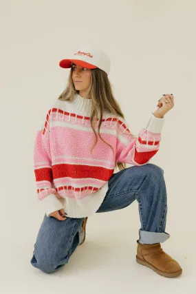 Taylee Sweater-Pink Multi