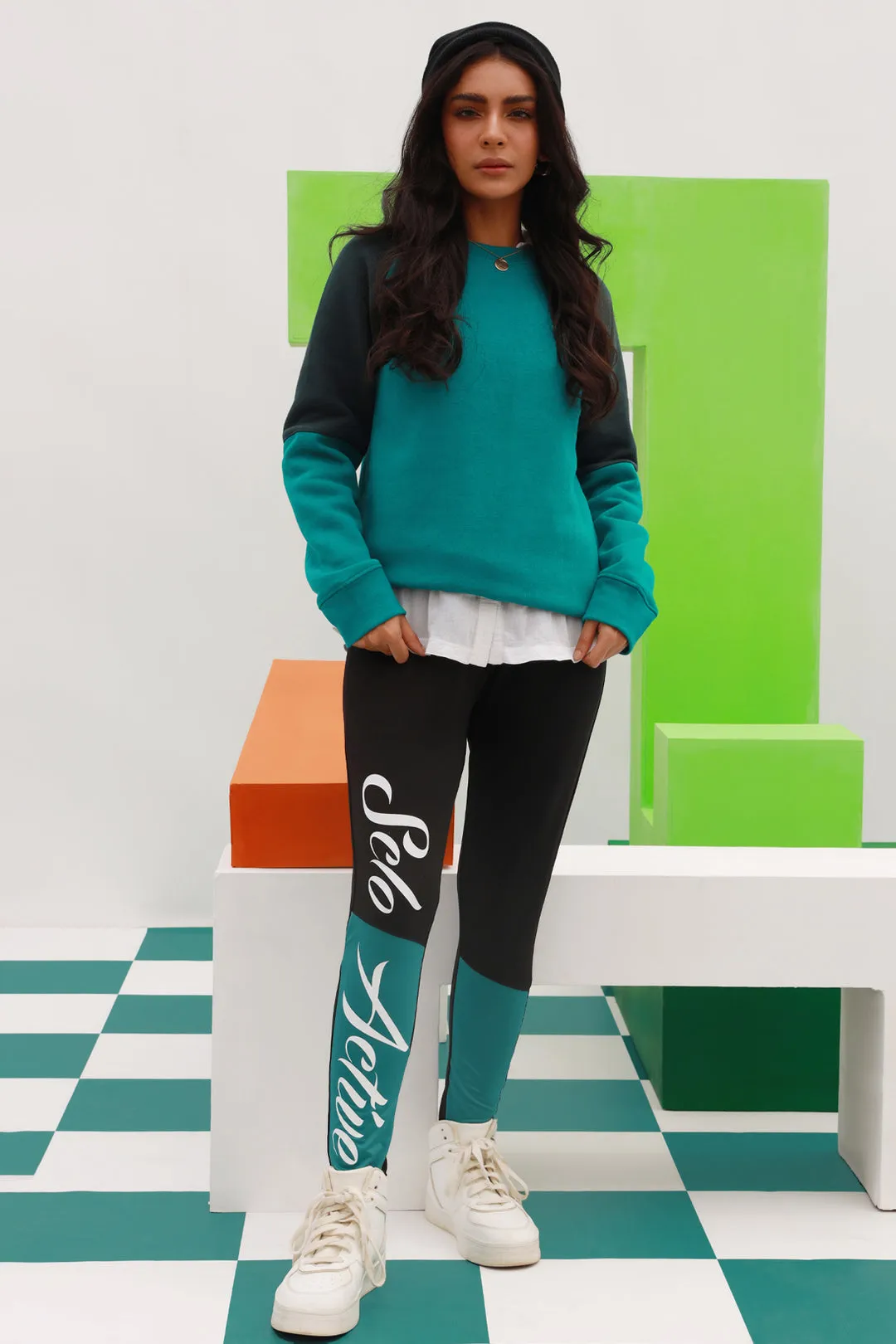 Teal & Green Raglan Sclo Coord Set - W22 - WSC0005