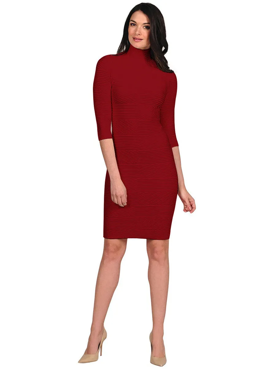 Textured Mock Neck Dress - FINAL SALE