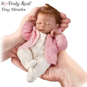 The Ashton - Drake Galleries Emmy Tiny Miracles So Truly Real® Lifelike Baby Girl Doll Realistic Fully Poseable with Soft RealTouch® Vinyl Skin by Acclaimed Master Doll Artist Linda Webb 10"-Inches