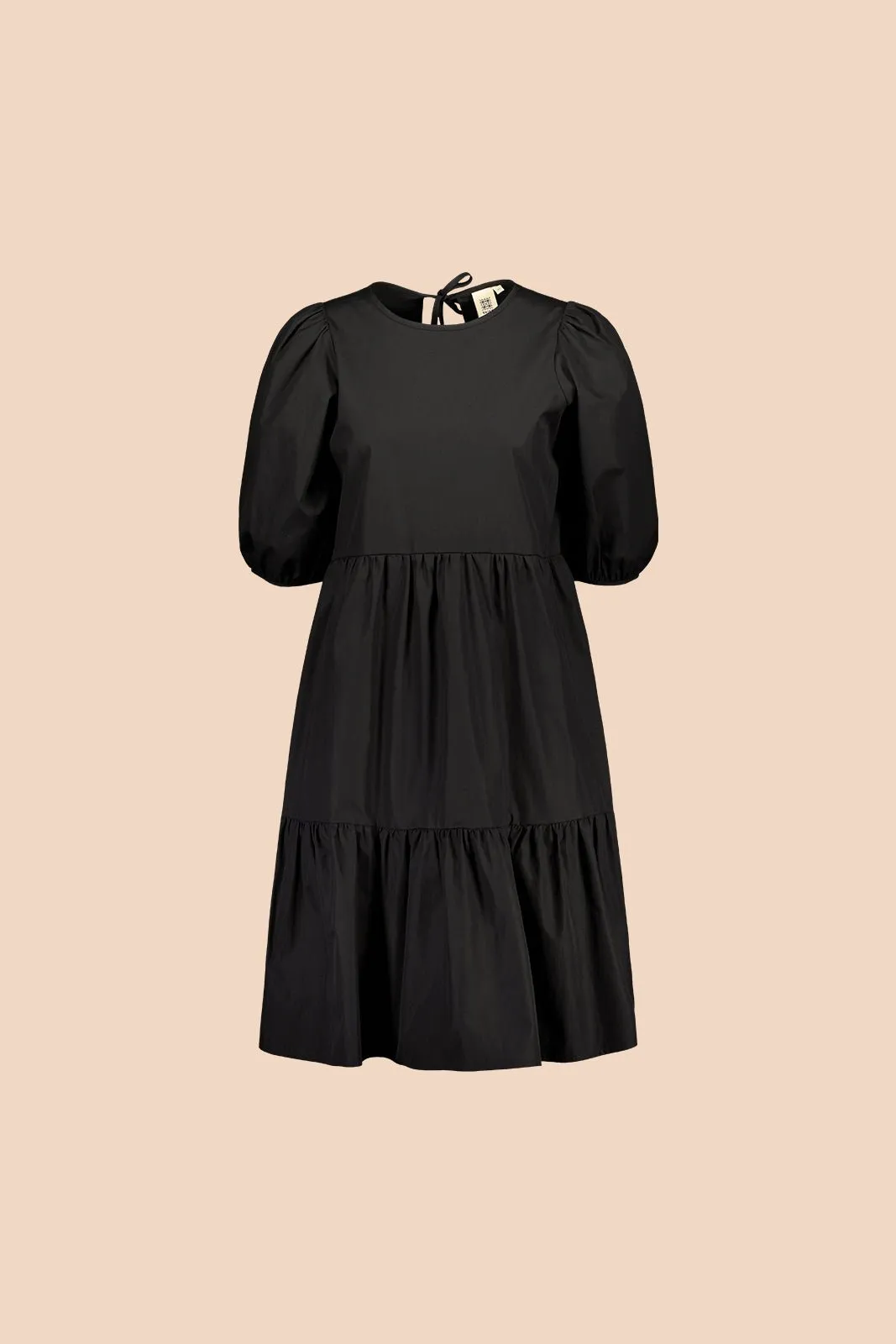 Tiered Mini Dress Black