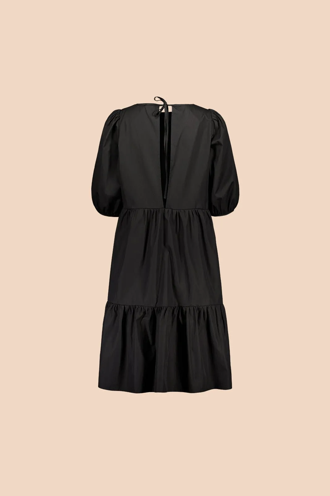 Tiered Mini Dress Black