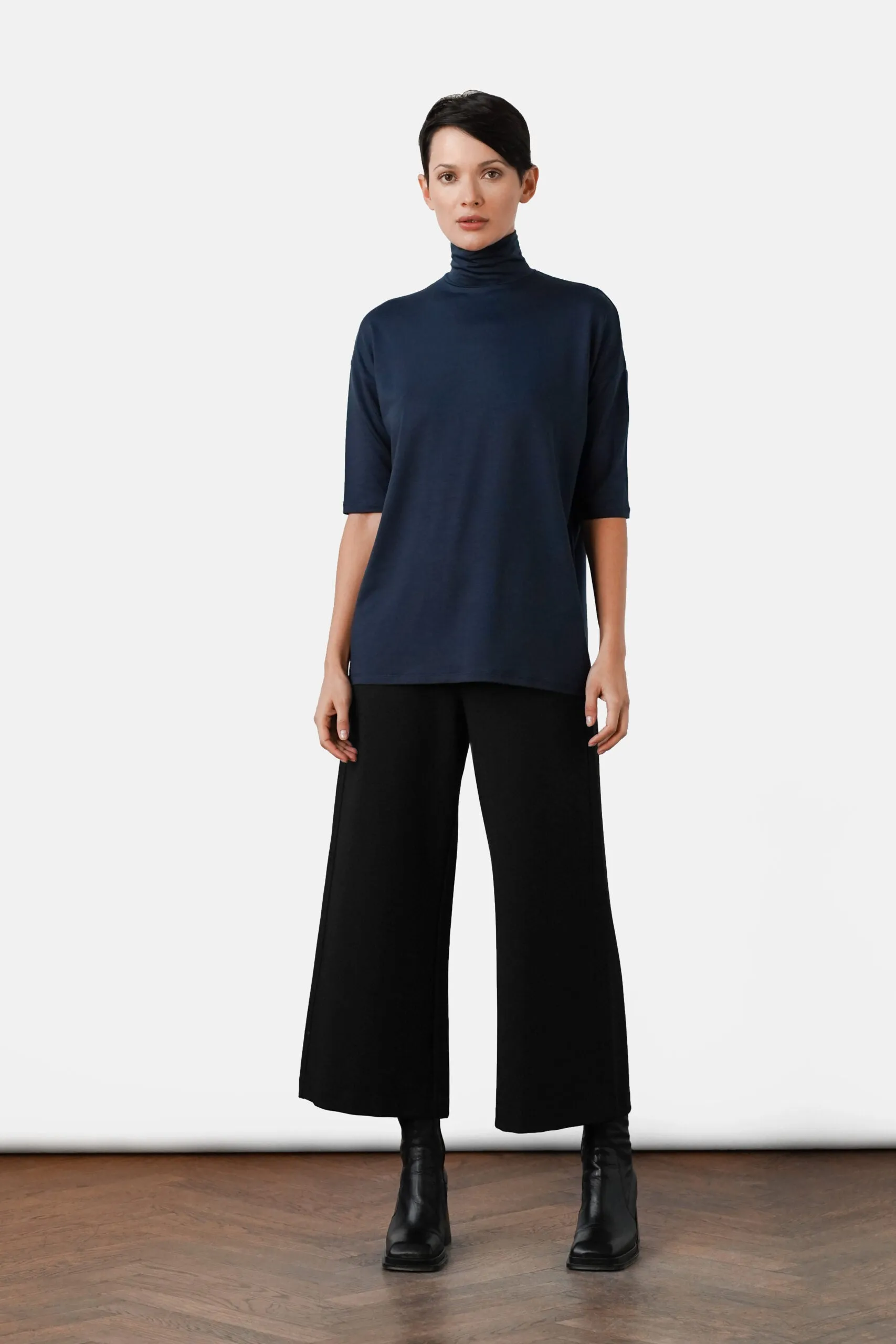 Tomasine Turtleneck Top Marine