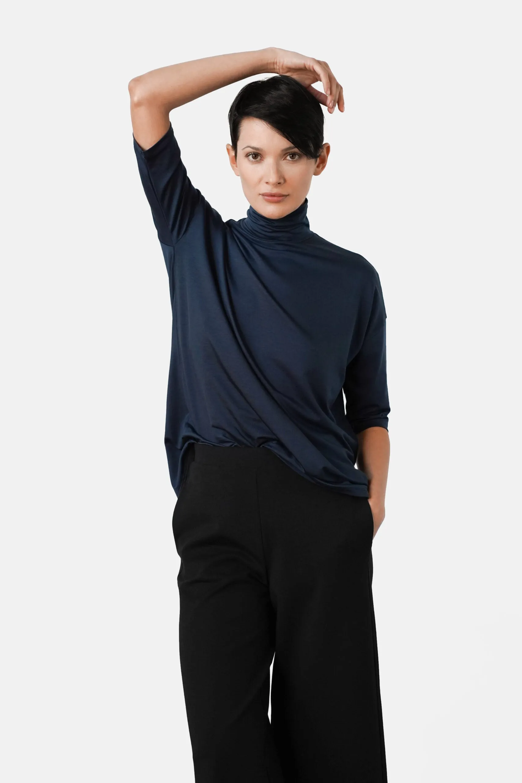 Tomasine Turtleneck Top Marine