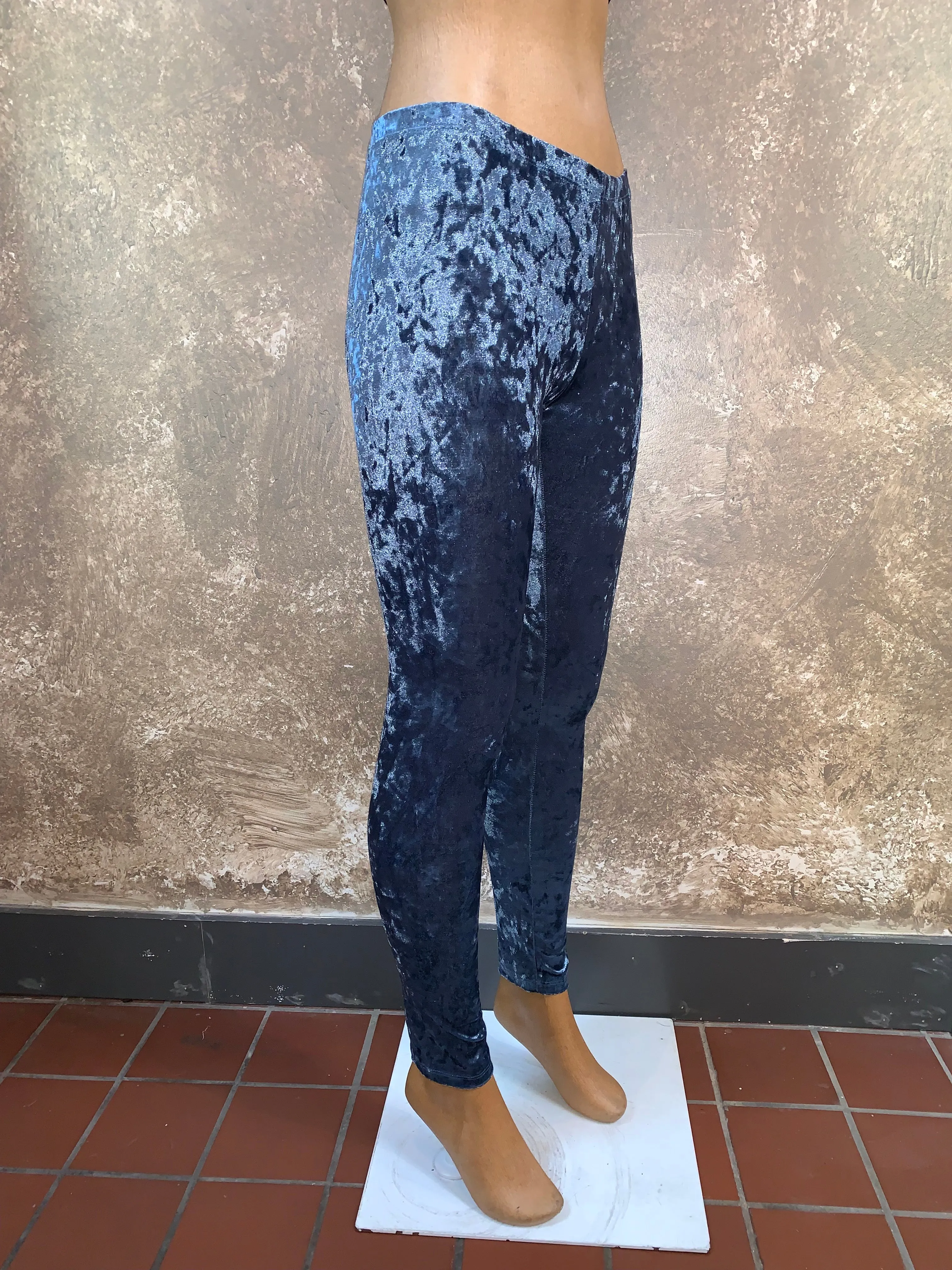 Tough Luv Velvet Leggings - Blue