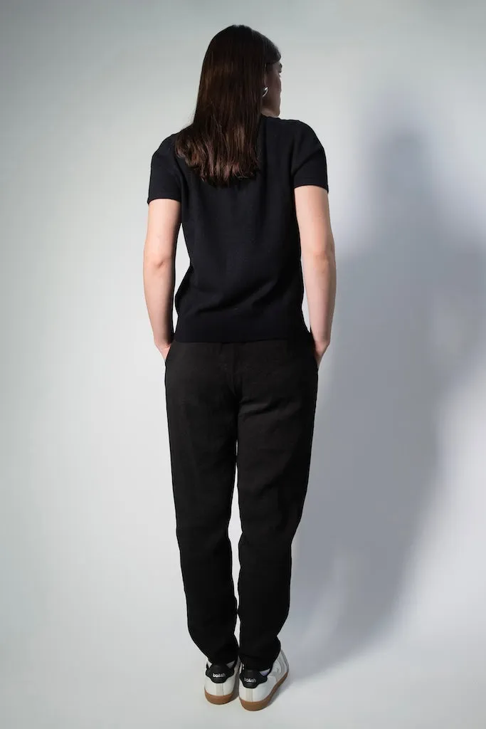 Transit Par Such Elasticated Slim Pant Black