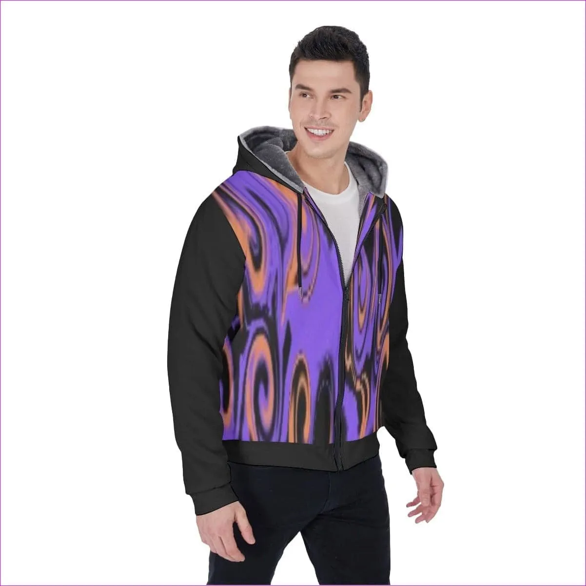 Trip 2 Men's Sherpa Fleece Zip Up Hoodie