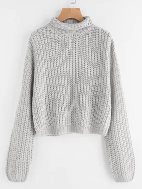 Turtle Neck Drop Shoulder Jumper