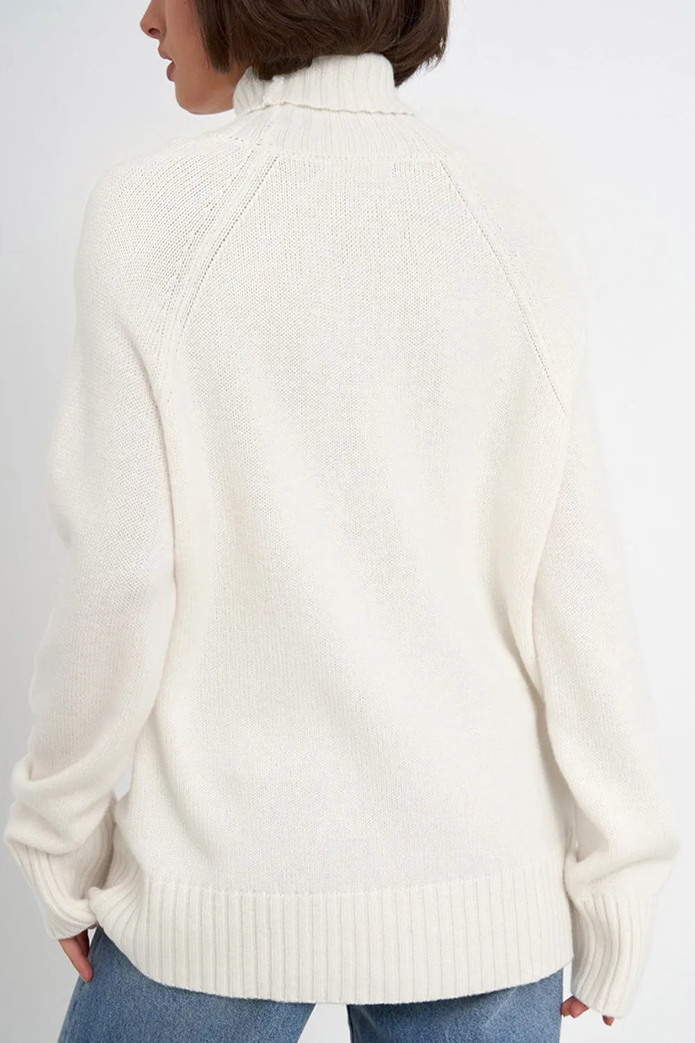 Turtle Neck Raglan Sleeve Sweater