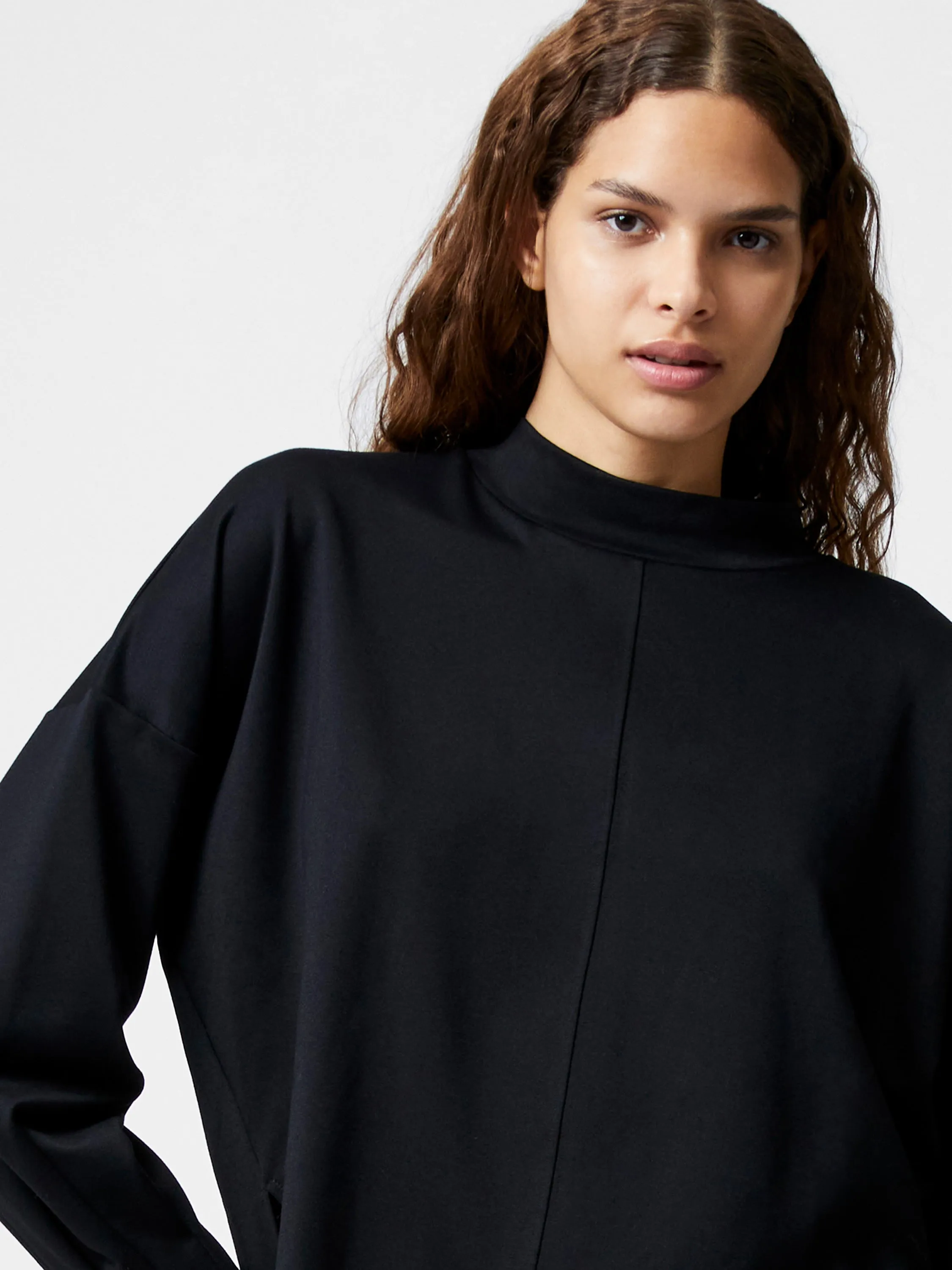 Turtleneck Cut Long Sleeve Top