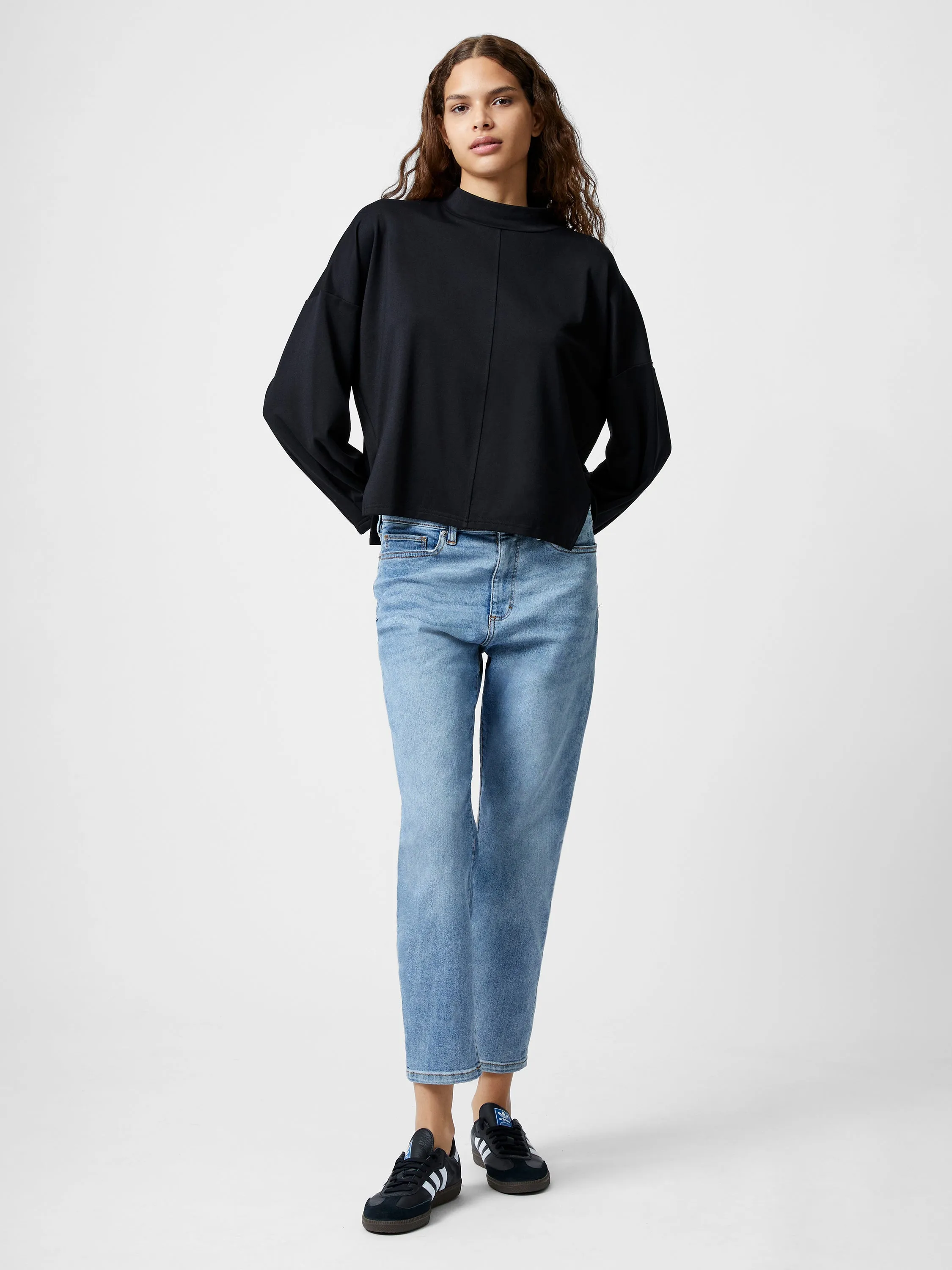 Turtleneck Cut Long Sleeve Top