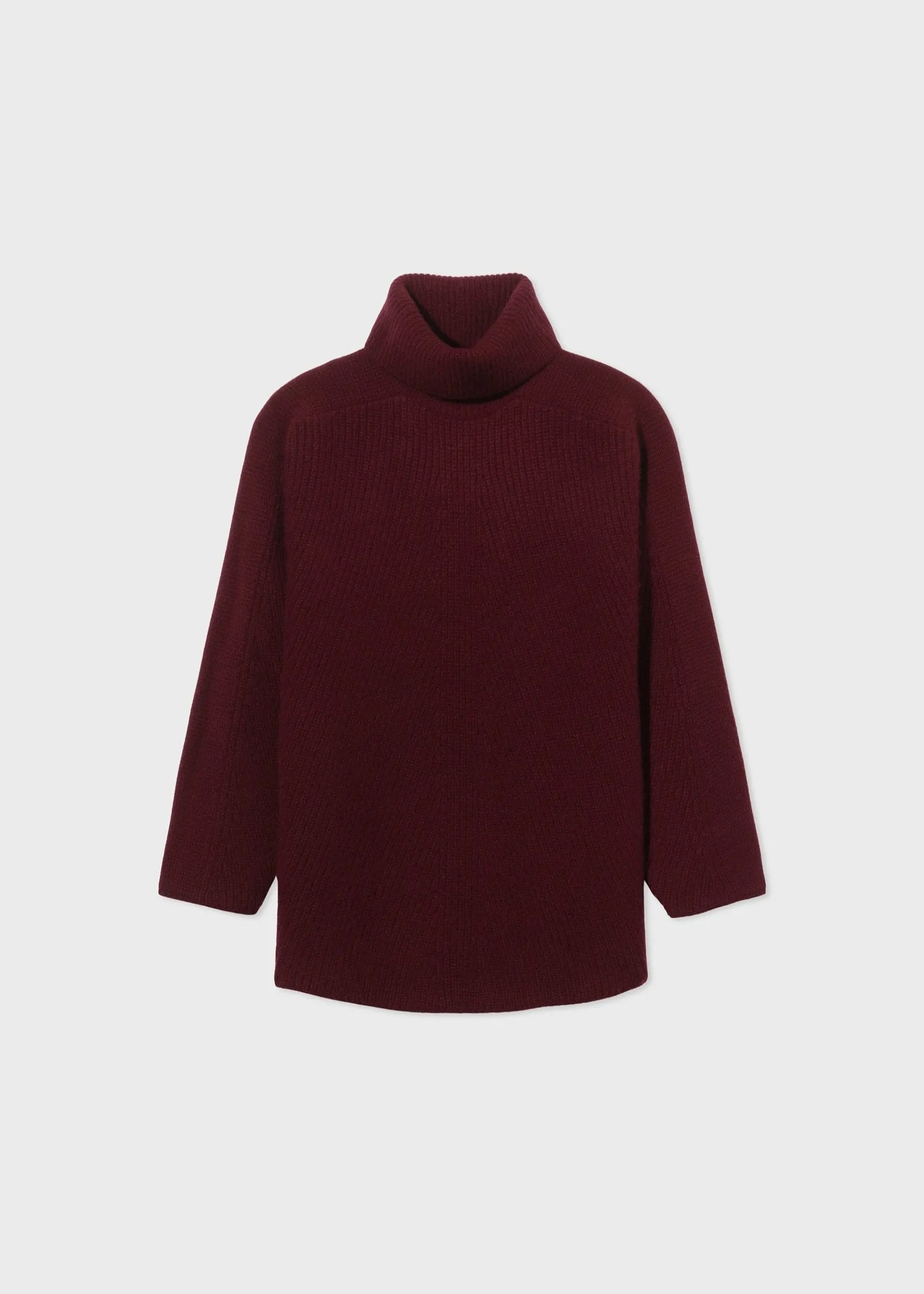 Turtleneck Sweater in Cashmere - Bordeaux