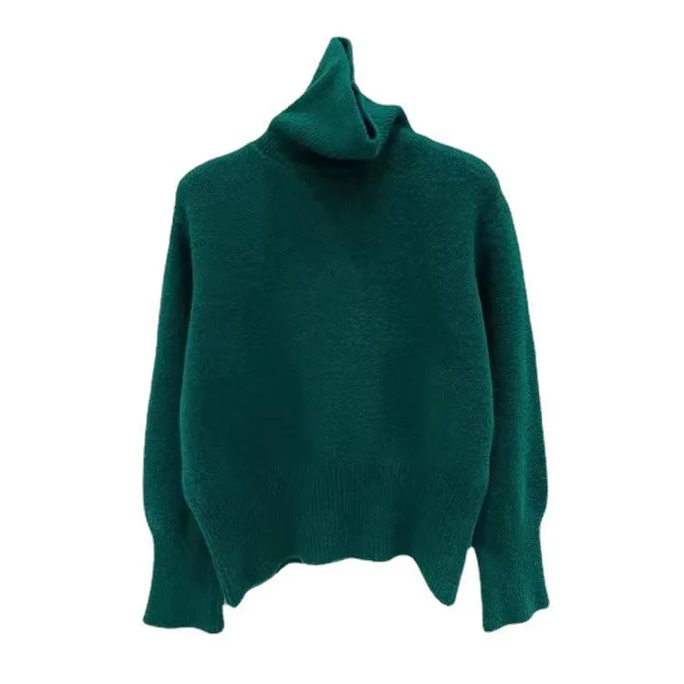 Uniwim 2000s fashion 2024 Winter New Korean Style Lazy Style Elegant Knitwear Fashionable Western Style Turtleneck Women's Pullover Sweater