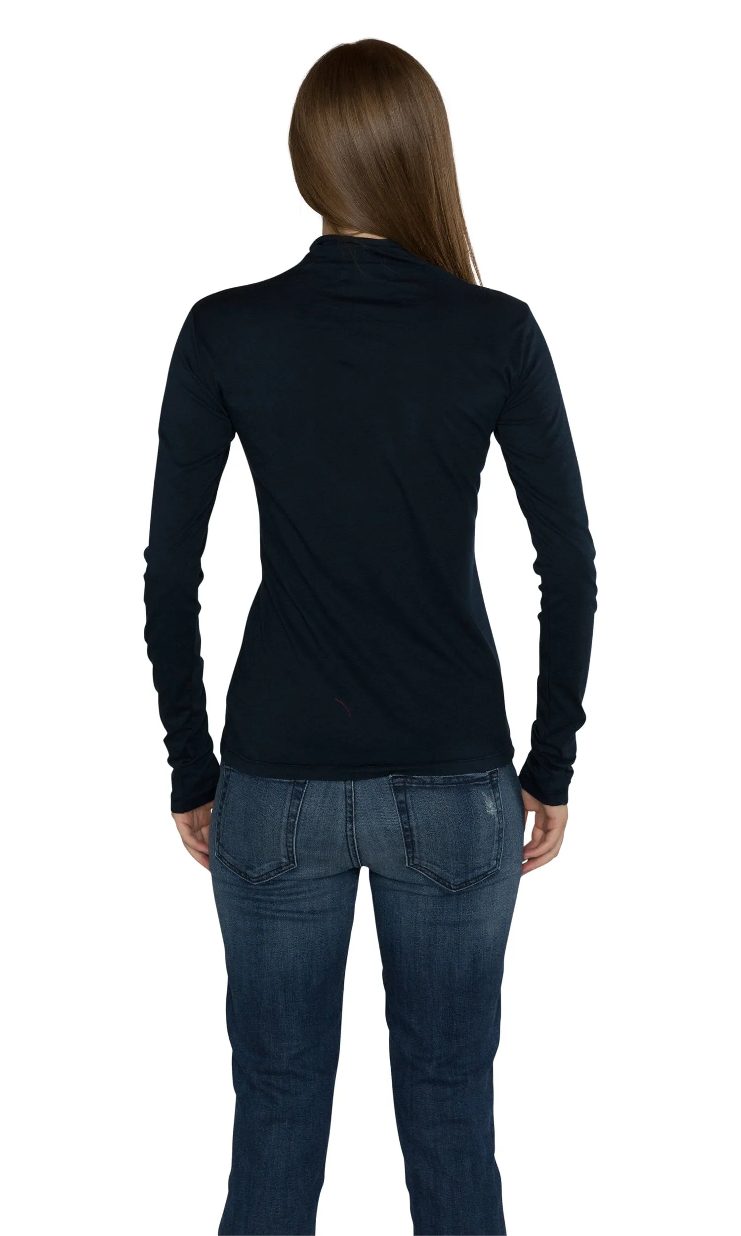 Velvet by Graham & Spencer Talisia05 Gauzy Whisper Turtleneck Top.