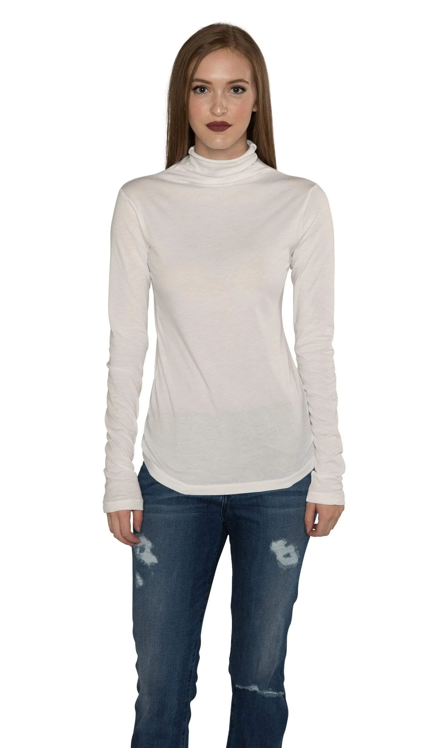 Velvet by Graham & Spencer Talisia05 Gauzy Whisper Turtleneck Top.