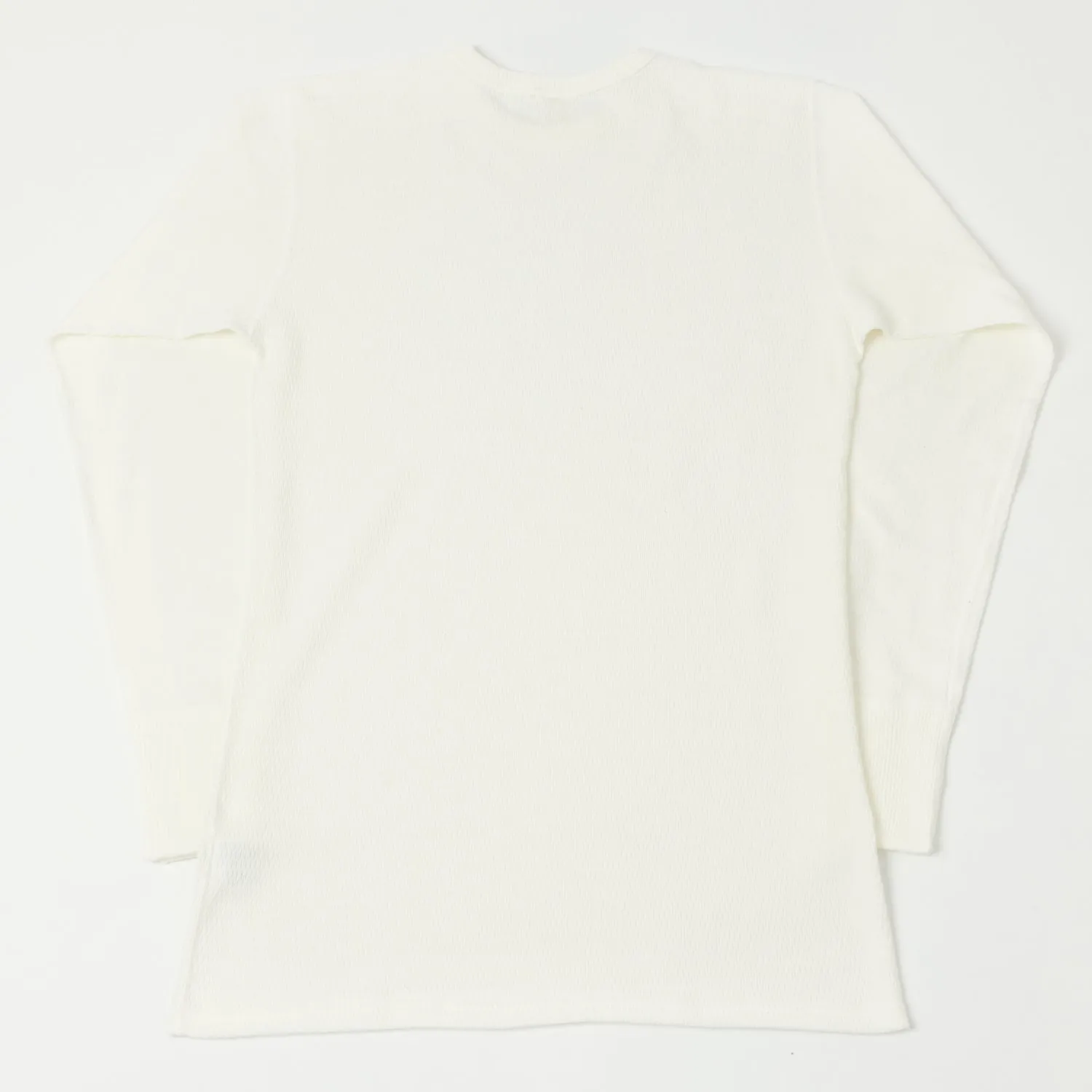 Warehouse & Co 5903 LS Waffle Knit Crew Neck Tee - Off White