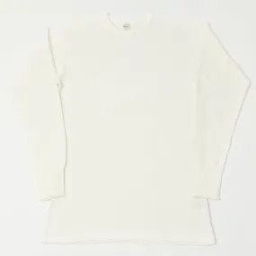 Warehouse & Co 5903 LS Waffle Knit Crew Neck Tee - Off White