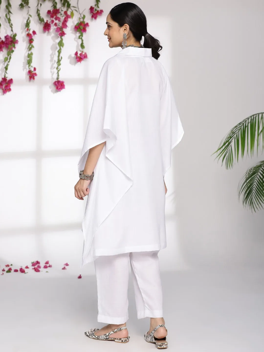 White CottonSlub ShirtKurta