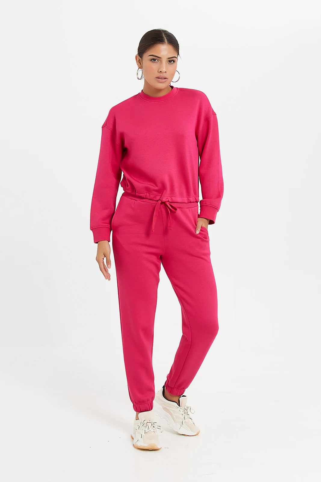 Women Fuchsia Jogger Pants