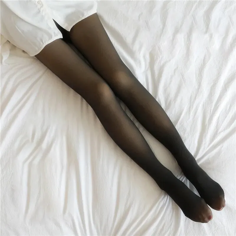 Women's Thick Fleece High Waist Thermal Stockings