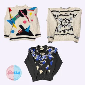 Y2K Inspired Patterned Knit Mix: 8 Sweaters