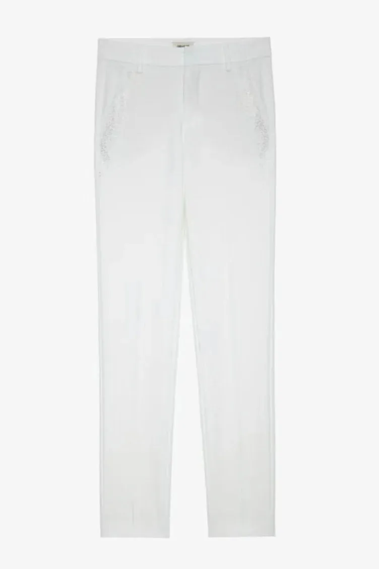 Zadig & Voltaire Prune Strass Rain Sparkle Pant